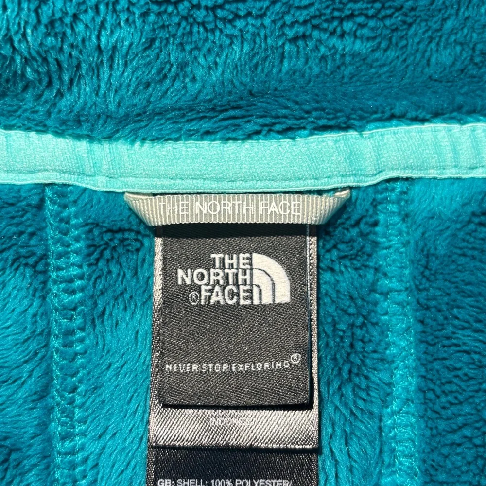 The North Face Sherpa Lined Jacket Size Medium Teal Pockets B1 - Picture 11 of 12